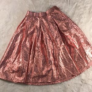 Metallic pink LuLaRoe Madison Skirt